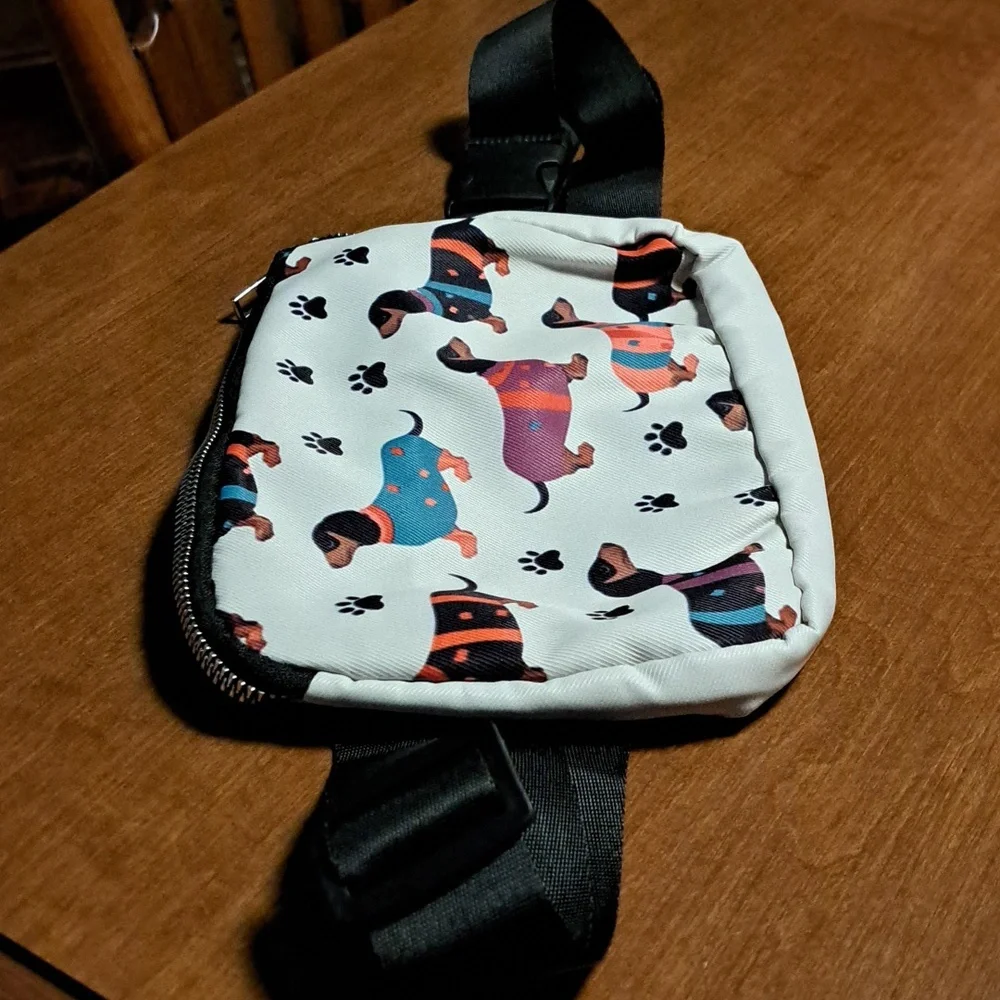 Dachshund Print Dog Waist Bag